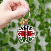Lovely Hearts Kenia: Flag Art Motief Sleutelhanger (Hand)