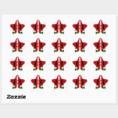 Lovely Hearts Kenia: Flag Art Motief Ster Sticker (Vel)