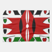 Lovely Hearts Kenia: Flag Art Motief Theedoek (Horizontaal)