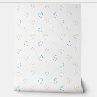 Lovely hearts pattern - Shower Curtain - Large Behang