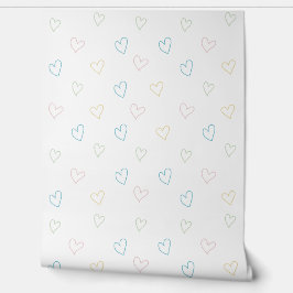 Lovely hearts pattern - Shower Curtain - Large Behang