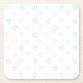 Lovely hearts pattern - Shower Curtain - Large Kartonnen Onderzetters (Voorkant)