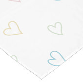 Lovely hearts pattern - Shower Curtain - Large Korte Tafelloper (Hoek)