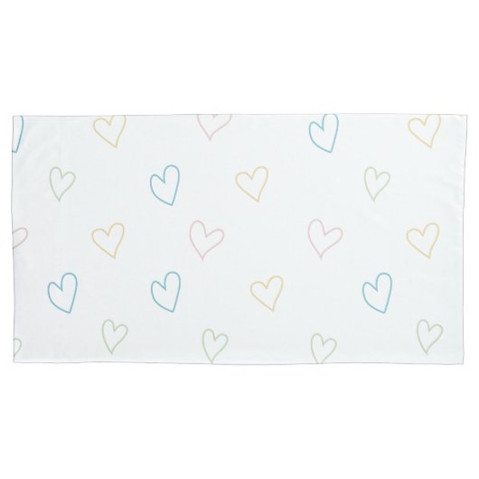 Lovely hearts pattern - Shower Curtain - Large Kussensloop (Voorkant-Links)