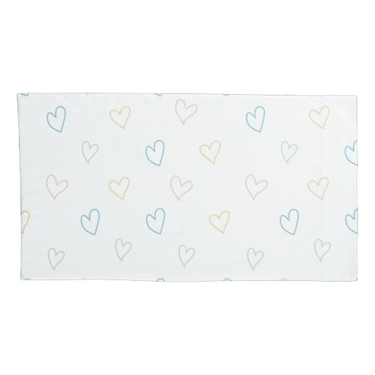 Lovely hearts pattern - Shower Curtain - Large Kussensloop (Achterkant-Rechts)