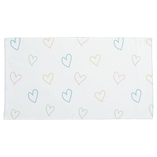 Lovely hearts pattern - Shower Curtain - Large Kussensloop (Voorkant-Rechts)