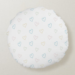 Lovely hearts pattern - Shower Curtain - Large Rond Kussen