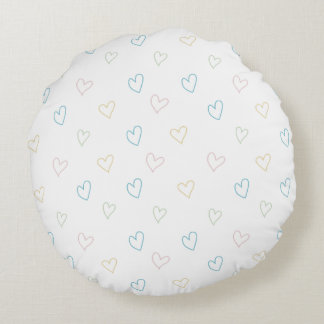 Lovely hearts pattern - Shower Curtain - Large Rond Kussen