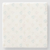 Lovely hearts pattern - Shower Curtain - Large Stenen Onderzetter (Voorkant)