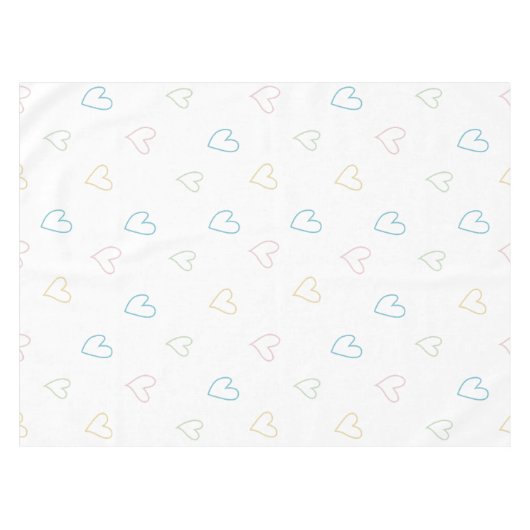 Lovely hearts pattern - Shower Curtain - Large Tafelkleed (Voorkant (Horizontaal))
