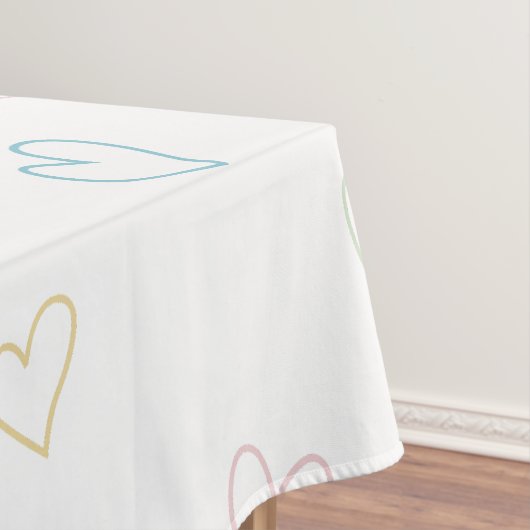 Lovely hearts pattern - Shower Curtain - Large Tafelkleed (Voorbeeld)