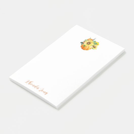 Lovely Herfst Pumpkin Post-it® Notes (Schuin)