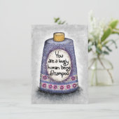 Lovely Human Shampoo Wenskaart Kaart (Staand voorkant)
