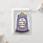 Lovely Human Shampoo Wenskaart Kaart (Voorkant / Achterkant in situ)