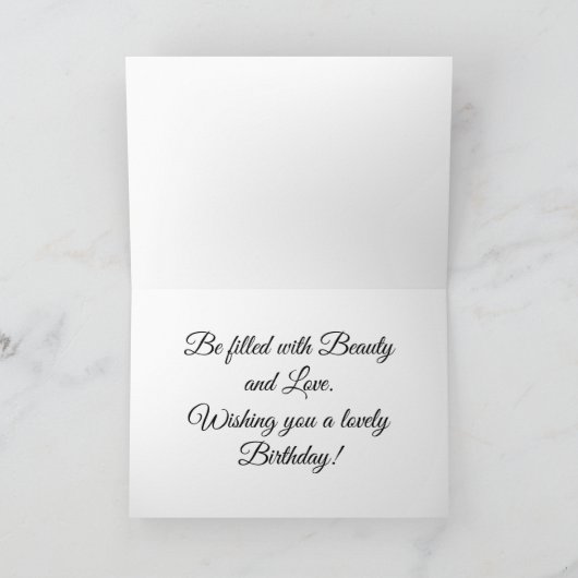 Lovely Hummingbird Happy Birthday Kaart (Binnen)