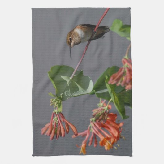 Lovely Hummingbird Theedoek (Verticaal)