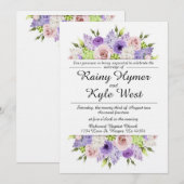 Lovely in Lavender Wedding Invitation Kaart (Voorkant / Achterkant)