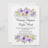 Lovely in Lavender Wedding Invitation Kaart (Voorkant)