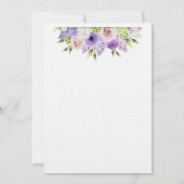 Lovely in Lavender Wedding Invitation Kaart (Achterkant)