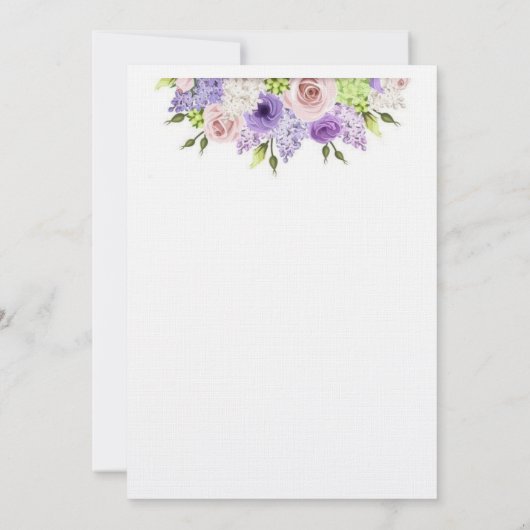 Lovely in Lavender Wedding Invitation Kaart (Achterkant)