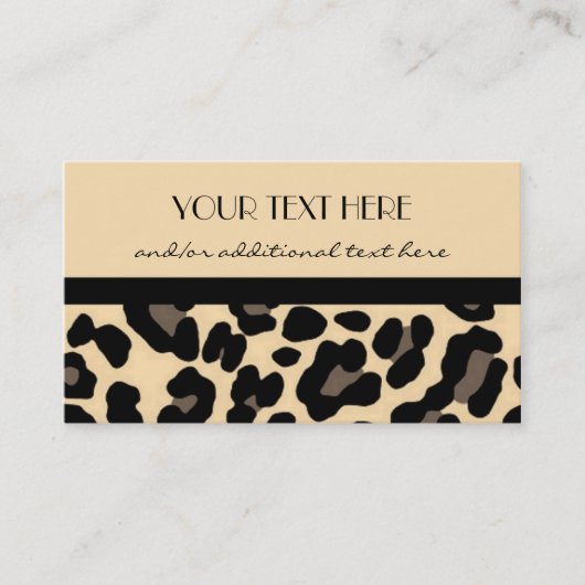 Lovely in Leopard Visitekaartje (Voorkant)