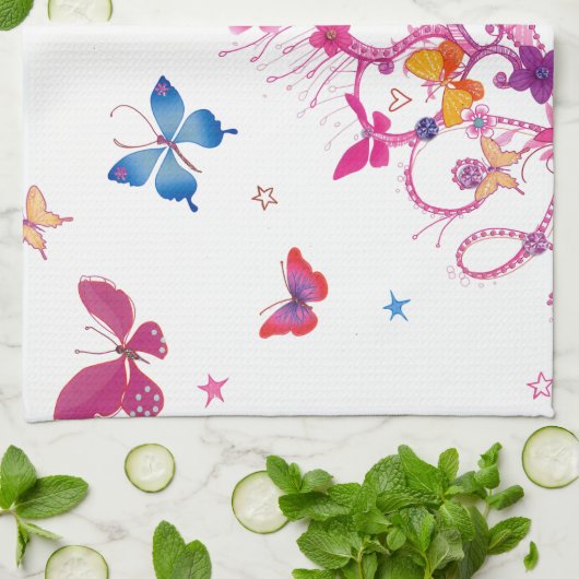 Lovely Infinity Butterfly Theedoek (Gevouwen)