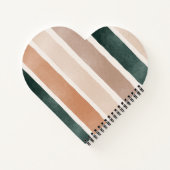 Lovely initiaal Monogram gestreept kleurig schatti Notitieboek (Achterkant)