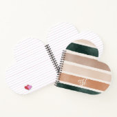 Lovely initiaal Monogram gestreept kleurig schatti Notitieboek (Binnen)