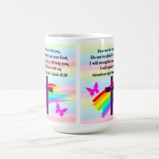 LOVELY ISAIAH 41:10 BIBLE VERSE DESIGN KOFFIEMOK (Center)