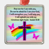 LOVELY ISAIAH 41:10 BIBLE VERSE DESIGN METALEN ORNAMENT (Voorkant)