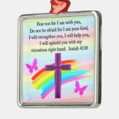 LOVELY ISAIAH 41:10 BIBLE VERSE DESIGN METALEN ORNAMENT (Links)