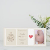 Lovely Islam Aqiqah baby - Uitnodiging (Staand voorkant)