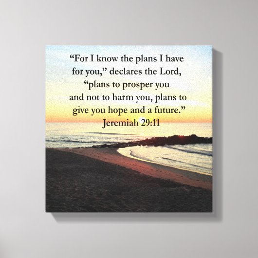 LOVELY JEREMIAH 29:11 SUNRISE FOTO CANVAS AFDRUK (Voorkant)