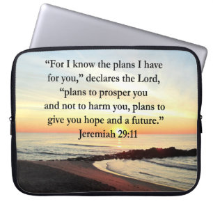 LOVELY JEREMIAH 29:11 SUNRISE FOTO LAPTOP SLEEVE