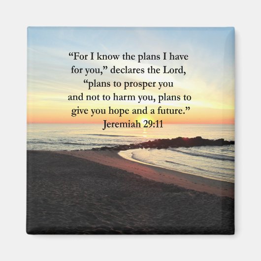 LOVELY JEREMIAH 29:11 SUNRISE FOTO MAGNEET (Voorkant)