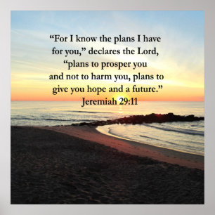 LOVELY JEREMIAH 29:11 SUNRISE FOTO POSTER