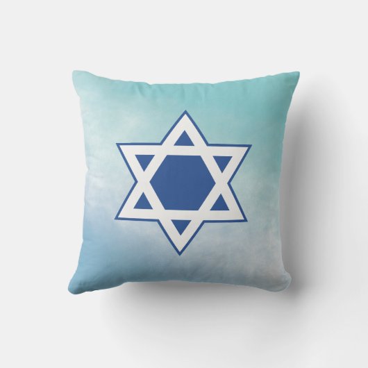 Lovely Jewish Blue en White Star van David Baby Kussen (Achterkant)