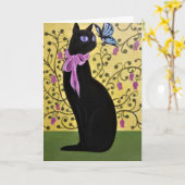 LOVELY KAT, BIRTHDAY KAART (Gele Bloem)