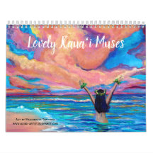 Lovely Kauai Muses Hawaiian Calendar