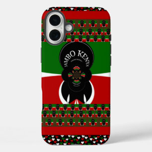 Lovely Kenyan Hearts vlag iPhone 16 Plus Hoesje