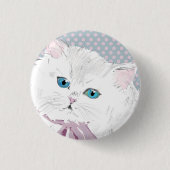lovely kitty ronde button 3,2 cm (Voorkant)