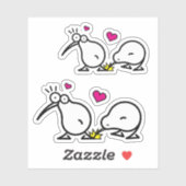 Lovely Kiwi Couple Doodle Sticker (Vel)