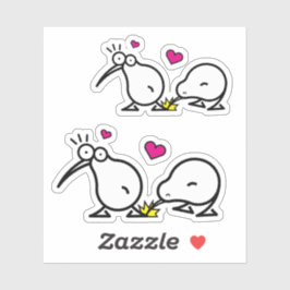 Lovely Kiwi Couple Doodle Sticker