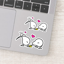 Lovely Kiwi Couple Doodle Sticker