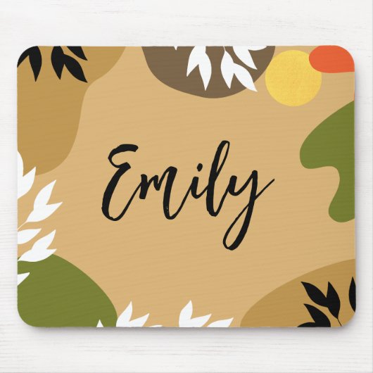 Lovely kleurrijke abstracte Monogram Color matchin Muismat (Voorkant)