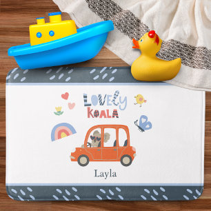 Lovely Koala Little Girl First Name Cute Animal Badmat