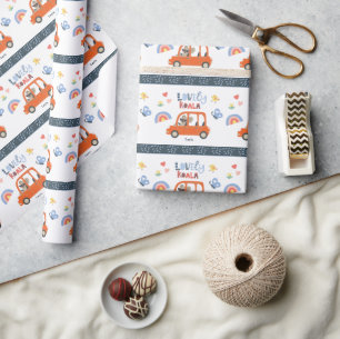 Lovely Koala Little Girl First Name Cute Animal Cadeaupapier