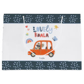 Lovely Koala Little Girl First Name Cute Animal Groot Cadeauzakje (Voorkant)