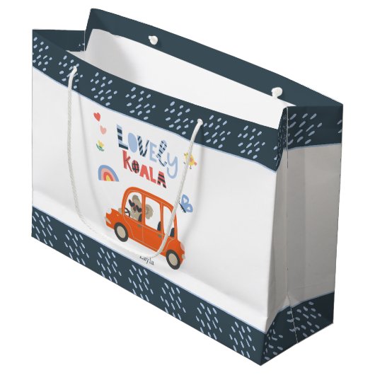 Lovely Koala Little Girl First Name Cute Animal Groot Cadeauzakje (Voorkant Gekanteld)