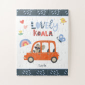 Lovely Koala Little Girl First Name Cute Animal Legpuzzel (Verticaal)